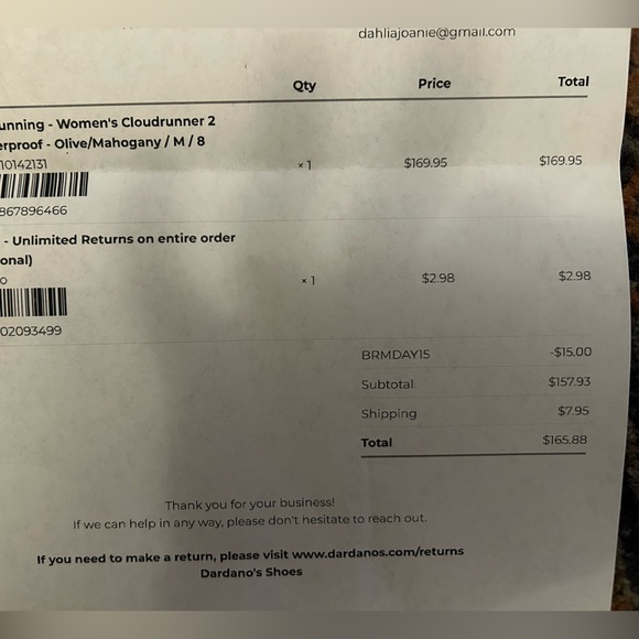 Cloudrunner 2 Waterproof Shoes - Size 8 never worn - Picture 6 of 6